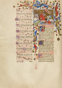 De wederopstanding; Initial R: Een slapende soldaat door Master of the Brussels Initials