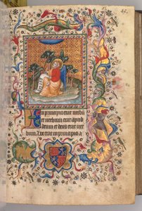 Getijden van Karel de Edele, koning van Navarra (1361-1425): fol.1r, St. door Master of the Brussels Initials and Associates