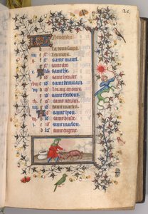 Getijdenboek van Karel de Edele, Koning van Navarra 1361-1425: fol. 11r, November door Master of the Brussels Initials and Associates