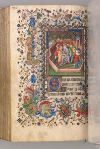 Getijdenboek van Karel de Edele, Koning van Navarra 1361-1425: fol. 161v, Bespotting van Christus, ca. 1405