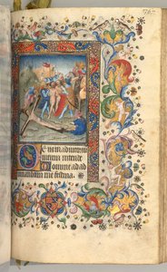 Getijdenboek van Karel de Edele, Koning van Navarra 1361-1425: fol. 179r, Christus aan het Kruis genageld, c. 1405