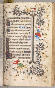 Getijdenboek van Karel de Edele, Koning van Navarra 1361-1425: fol. 191r, Tekst, c. 1405 door Master of the Brussels Initials and Associates