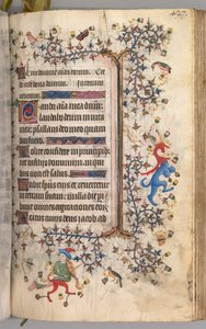 Getijdenboek van Karel de Edele, Koning van Navarra 1361-1425: fol. 208r, Tekst, c. 1405 door Master of the Brussels Initials and Associates