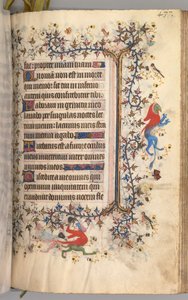 Getijdenboek van Karel de Edele, Koning van Navarra 1361-1425: fol. 213r, Tekst, ca. 1405 door Master of the Brussels Initials and Associates