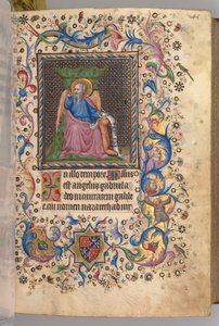 Uren van Karel de Edele, Koning van Navarra 1361-1425: fol. 23r, St. Lucas, c. 1405