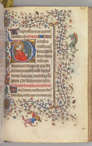 Getijdenboek van Karel de Edele, koning van Navarra 1361-1425, fol. 276r, St. Laurentius, ca. 1405 door Master of the Brussels Initials and Associates