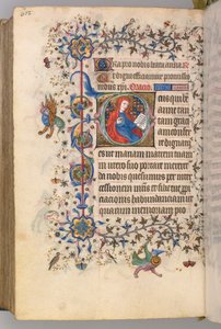 Getijdenboek van Karel de Edele, Koning van Navarra 1361-1425, fol. 295v, St. Anna, ca. 1405 door Master of the Brussels Initials and Associates