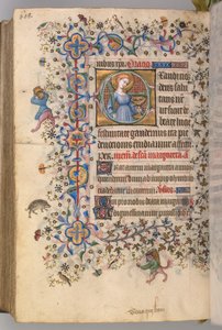 Getijdenboek van Karel de Edele, koning van Navarra 1361-1425, fol. 298v, St. Lucia, c. 1405 door Master of the Brussels Initials and Associates