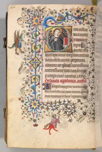 Getijdenboek van Karel de Edele, Koning van Navarra 1361-1425, fol. 302v, St. Opportune, c. 1405 door Master of the Brussels Initials and Associates