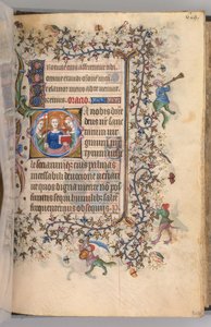 Getijdenboek van Karel de Edelmoedige, Koning van Navarra 1361-1425, fol. 303r, De Maagdelijke Martelaren, ca. 1405 door Master of the Brussels Initials and Associates
