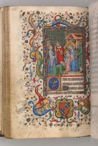 Uren van Karel de Edele, koning van Navarra 1361-1425: fol. 78v, Aanbidding der wijzen Sext, c.