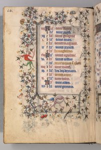 Getijdenboek van Karel de Edele, Koning van Navarra 1361-1425: fol. 7v, Juli, ca. 1405 door Master of the Brussels Initials and Associates