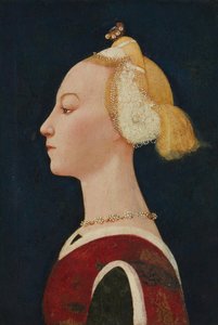 Portret van een vrouw, waarschijnlijk 1450s door Master of the Castello Nativity