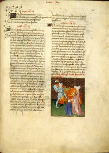 Harley 4431, f.135, Hector en Andromache, uit 
