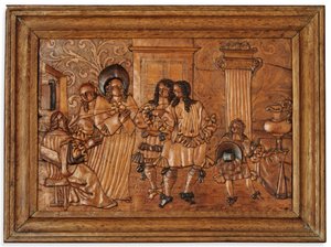 Eger intarsia paneel, midden 17e eeuw