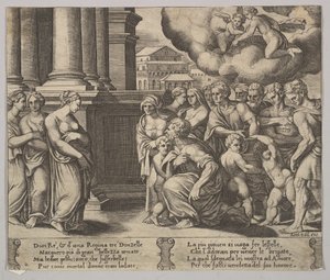 Psyche wordt door het volk goddelijke eer bewezen, uit 