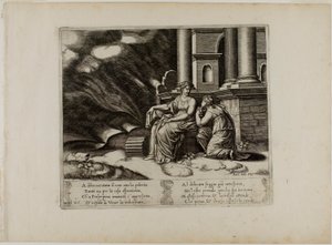 Proserpina geeft Psyche de doos van schoonheid