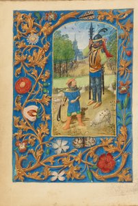 David en Goliath door Master of the Dresden Prayer Book
