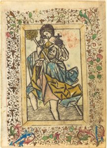 Sint Christoffel door Master of the Dutuit Mount of Olives