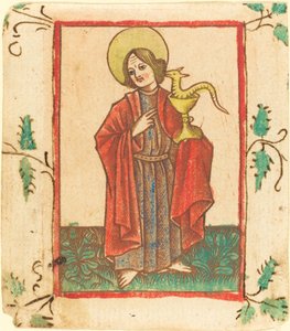 Sint Johannes de Evangelist door Master of the Dutuit Mount of Olives after Master of St. Erasmus