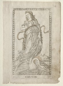 Clio geschiedenis uit de Tarocchi-serie D: Apollo en de Muzen, #19, voor 1467