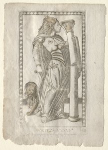 Forteza uit de Tarocchi, serie B: Kosmische Principes & Deugden, #36, voor 1467