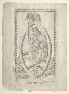 Jupiter uit de Tarocchi, serie A: Firmamenten van het Universum, #46, voor 1467