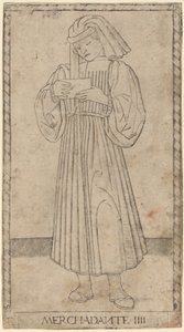Merchadante (Koopman) door Master of the E Series Tarocchi