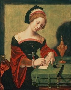 Portret van een dame als de Magdalena
