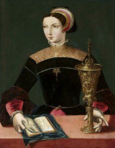 St Magdalena lezen door Master of the Female Half Lengths