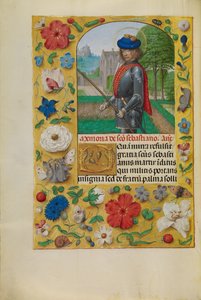 Sint Sebastiaan door Master of the First Prayer Book of Maximilian