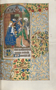 Getijdenboek Gebruik van Rouen: fol. 64r, Aanbidding van de Wijzen, ca. 1470 door Master of the Geneva Latini