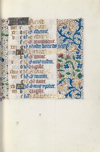 Getijdenboek Gebruik van Rouen: fol. 8r, ca. 1470 door Master of the Geneva Latini