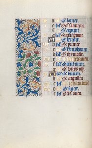 Getijdenboek Gebruik van Rouen: fol. 8v, ca. 1470 door Master of the Geneva Latini