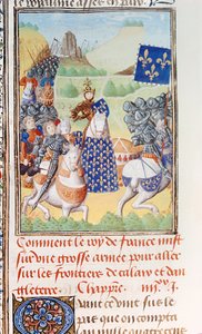 Koning Karel VI (1366-1422) van Frankrijk leidt een expeditie tegen Calais, uit deel 2 Volume IV van 