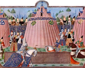 De toernooien van St Inglevert, Frankrijk, 1470-1475, c1900-1920 door Master of the Harley Froissart