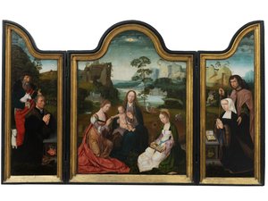 Maagd en Kind met St. Catherine en St. Barbara