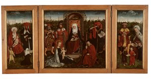 Het Poortakker-drieluik, ca. 1500-10 door Master of the Holy Family of St. Anne