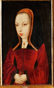 Margaretha van Oostenrijk, aartshertogin, dochter van keizer Maxilmilian I, landvoogdes van de Nederlanden ... door Master of the Legend of St.Priest