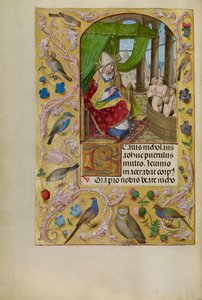 Sinterklaas redt drie jongeren uit een teil door Master of the Lübeck Bible