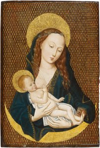 Maria lactans op een maansikkel, ca. 1485 door Master of the Magdalen Legend,