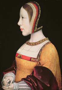 Koningin Elisabeth von Habsburg (1501-26) van Denemarken (1501-26) c.1514-15 door Master of the Magdalen Legend