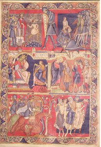 Scènes uit de Levens van Samuel, Saul en David, uit de Winchester Bijbel, 1160-80