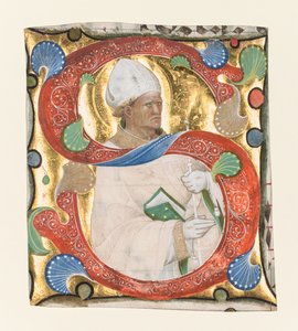 Initiaal S uit een Graduale: Sint Augustinus