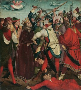 Het Martelaarschap van Sint Oswald bij de Slag van Maserfield, ca. 1480-1485 door Master of the Oswald legend