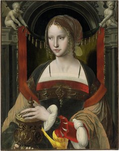 Heilige Maria Magdalena door Master of the Parrot