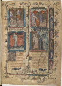 Miniatuur uit een manuscript van de Roman de la Rose door Guillaume de Lorris en Jean de Meun, 1353 door Master of the Rose novels