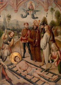 Martelaarschap van Sint Laurentius door Master of the Saint Ursula Legend