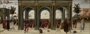 Het Verhaal van Griselda. Deel II: Ballingschap, c.1490-1495 door Master of the Story of Griselda