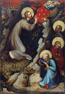 Agonie in de tuin van de Olijven - Christus op de Olijfberg door Master of the Trebon Altarpiece